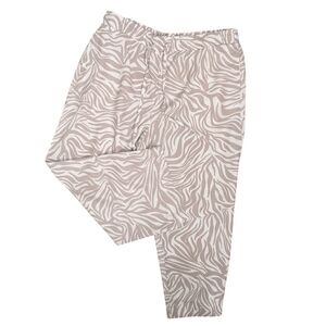 Crop Pant Linen Rafaella Muted Animal Print XL
